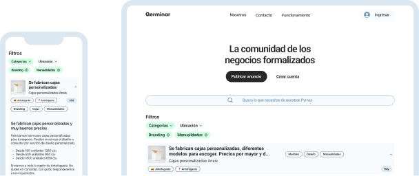 Germinar en distintos dispositivos